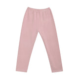 Pink Solid Wool-Blend Pajama Set