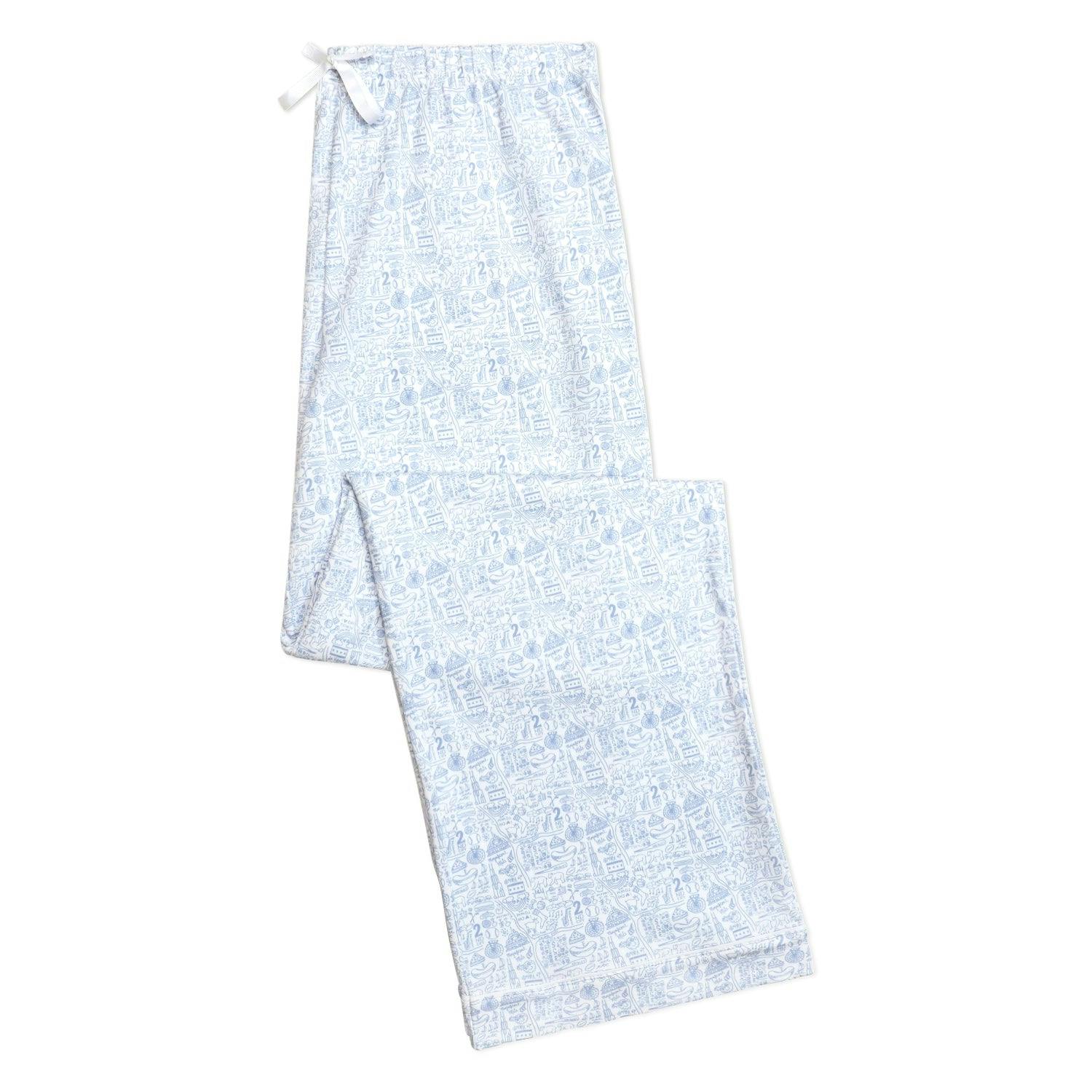 Chicago Women's Button Front Long Pajama Set