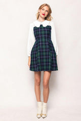 Tawny Dress in Nocturne Plaid