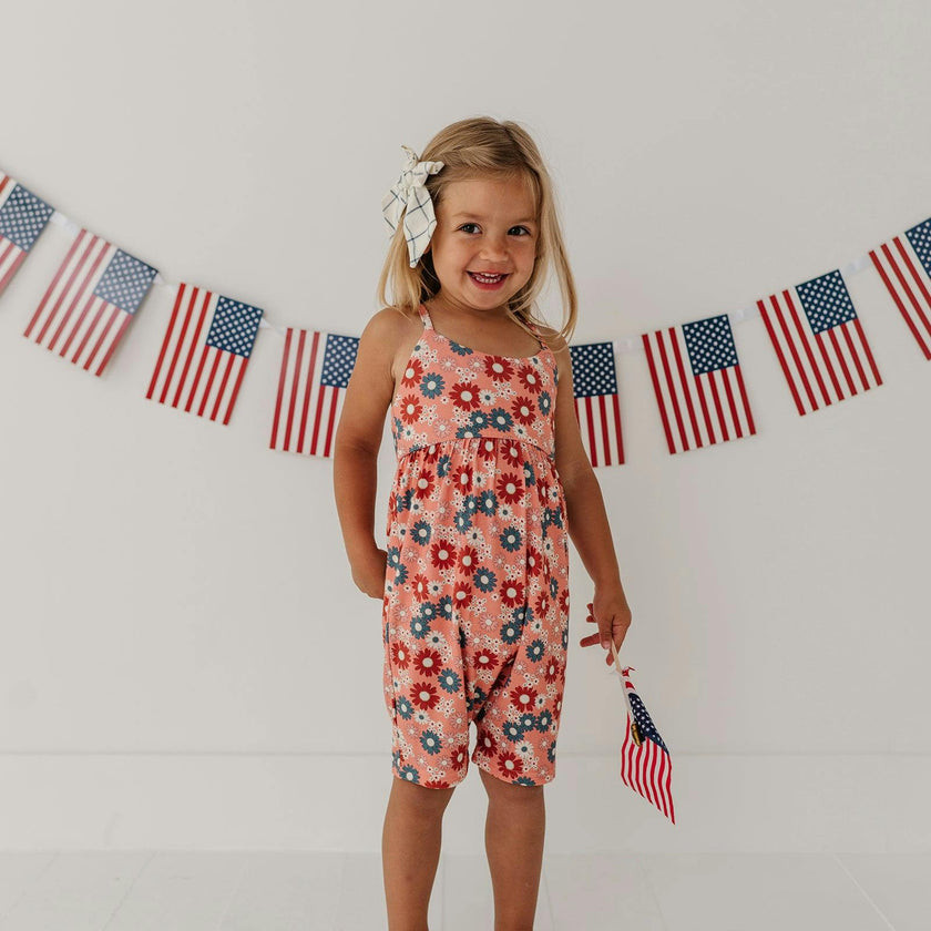 Girl's Tie-Back Romper
