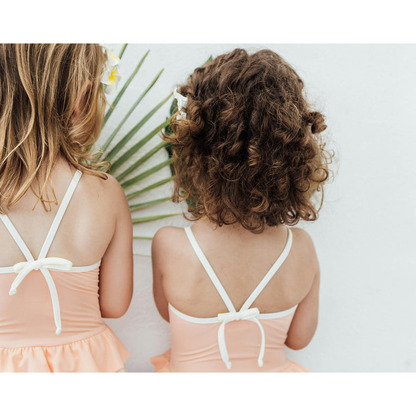 Amelia one piece in peach pink and ivory