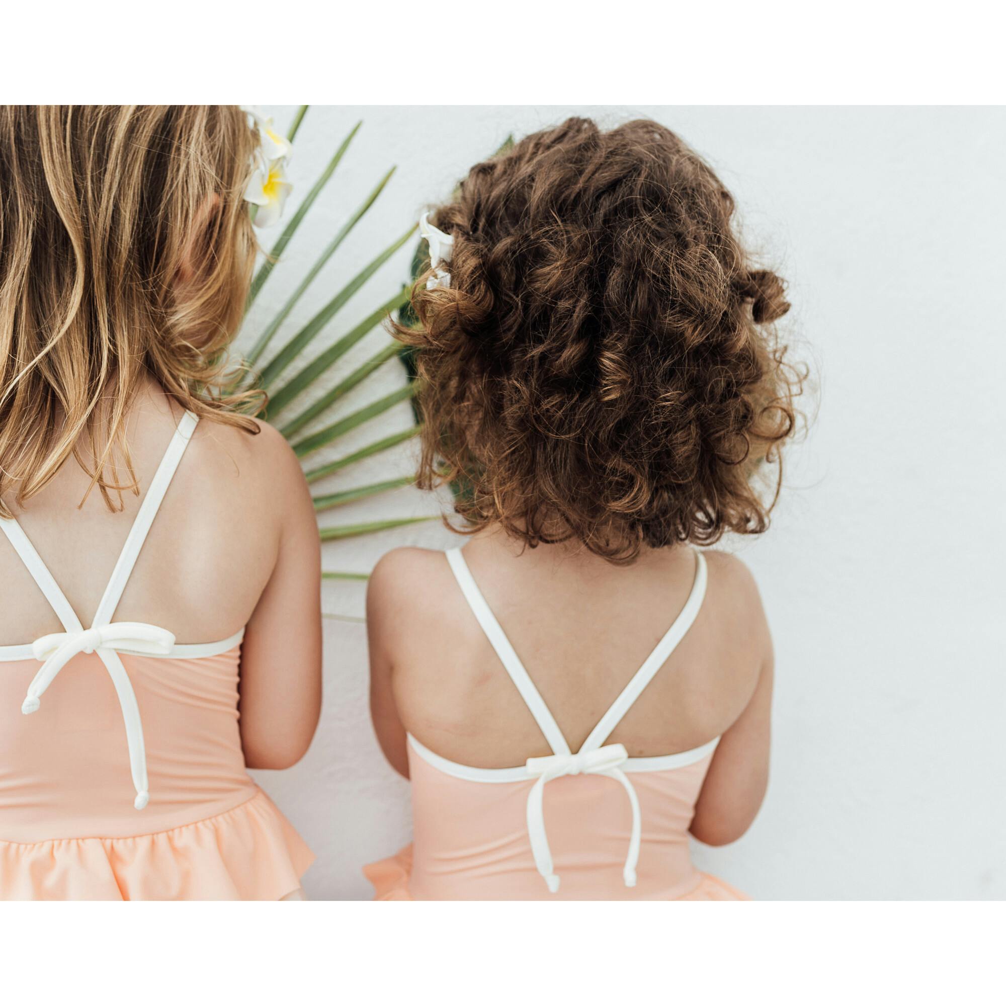 Amelia one piece in peach pink and ivory