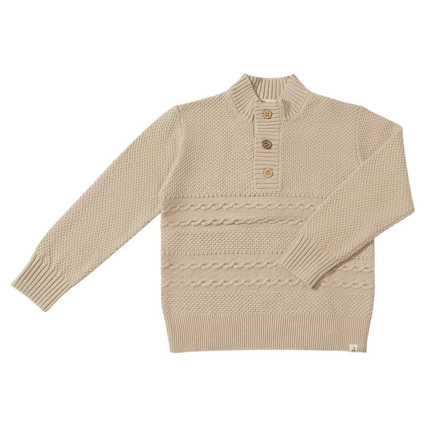CABLE Beige Sweater