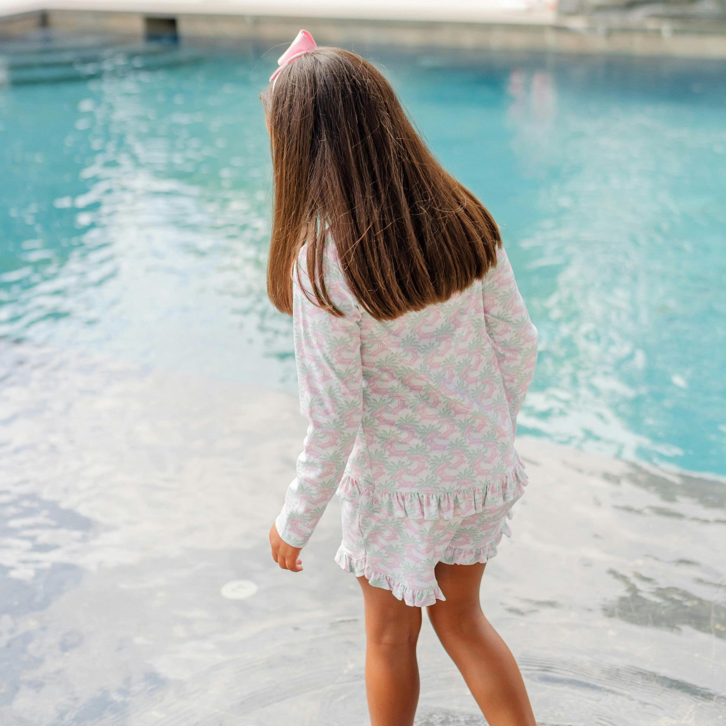 Rorie Girls' Short Set - Poolside Palms