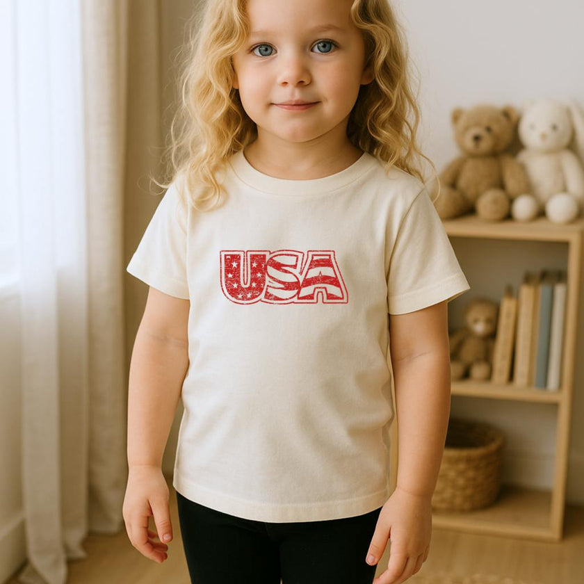 USA Organic Cotton Short Sleeve Toddler T-Shirt