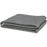 Cotton Sustainable Knit Throw Blanket - Herringbone