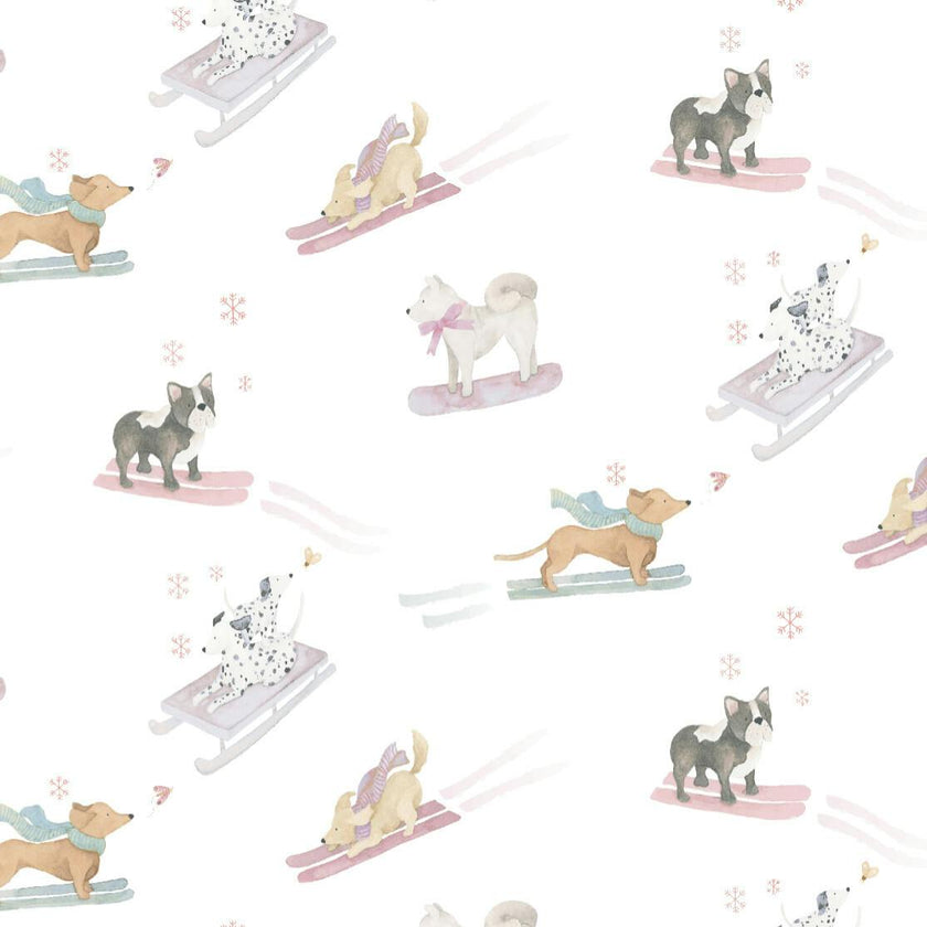 Ski Pups Girl Pima Cotton Baby Blanket