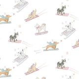 Ski Pups Girl Pima Cotton Baby Blanket