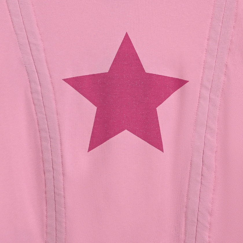 Pink Tee with Star Accent