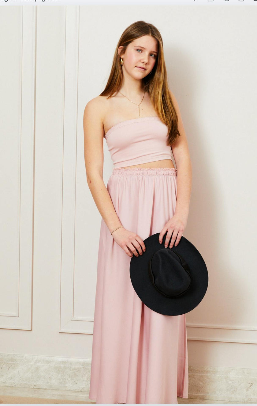 Joey Satin Maxi - Ballet Pink