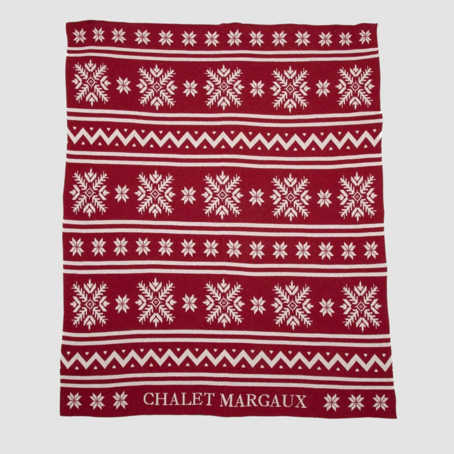 Custom Personalized Winter Holiday Sustainable Knit Throw Blanket - Fair Isle