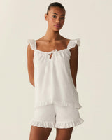 Women's Swiss Dots Celeste Short Set in White
