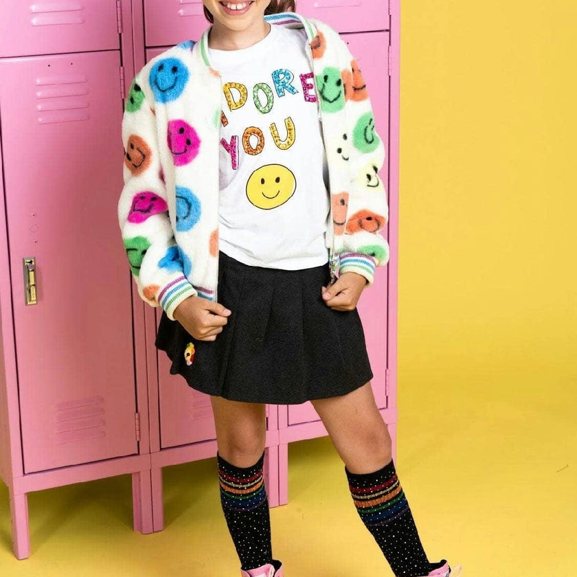 Rainbow Emoji Plush Coat