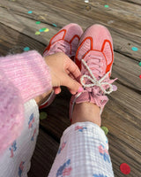 Packed Party Better with a Bow White Pearl Shoe Charms - Faux Pearl-Studded Bow Shoe Charms with Lobster Clips for Sneakers, 2.75x3.3 Inch