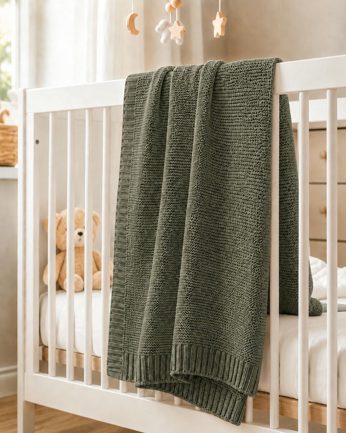 Soft Cotton Bubble-Knit Baby Stroller Blanket