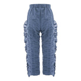 Blue Ruffled Pants