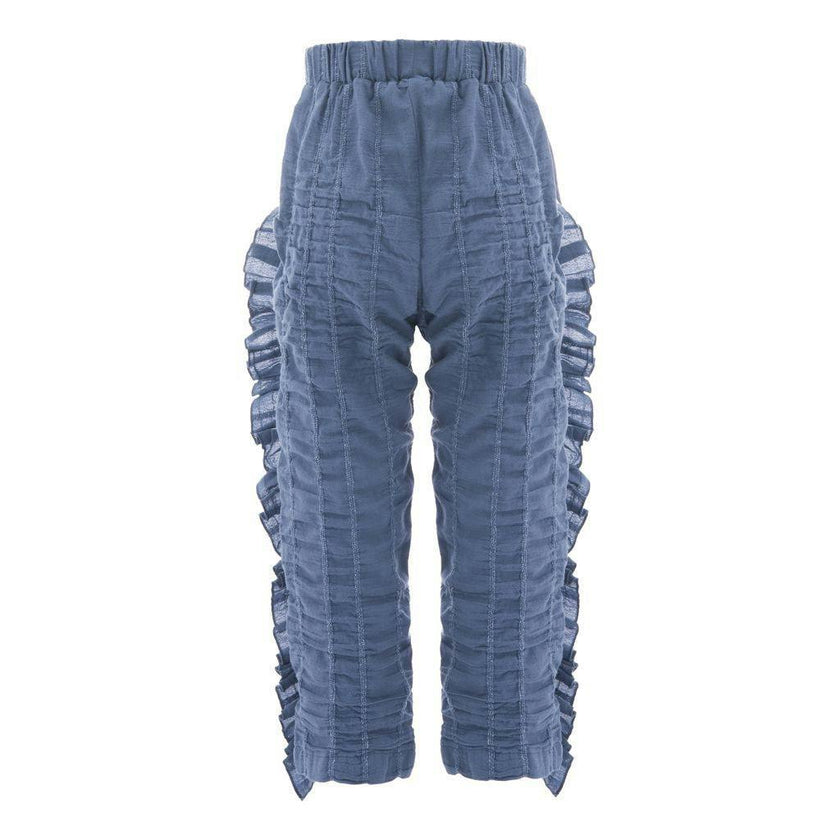 Blue Ruffled Pants
