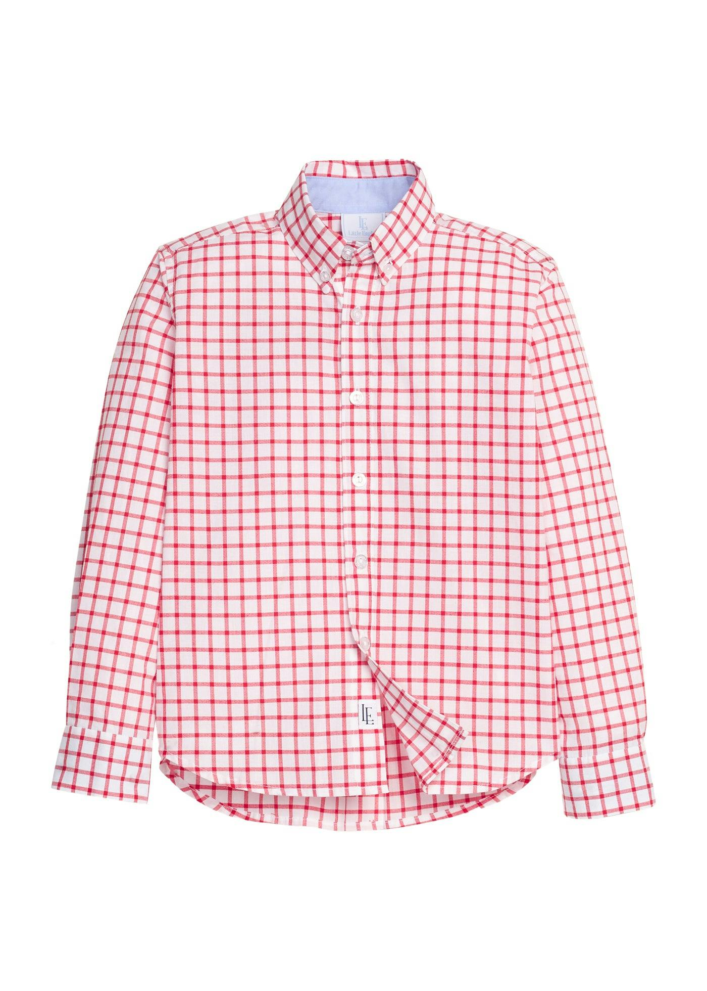 Button Down Shirt - Red Windowpane