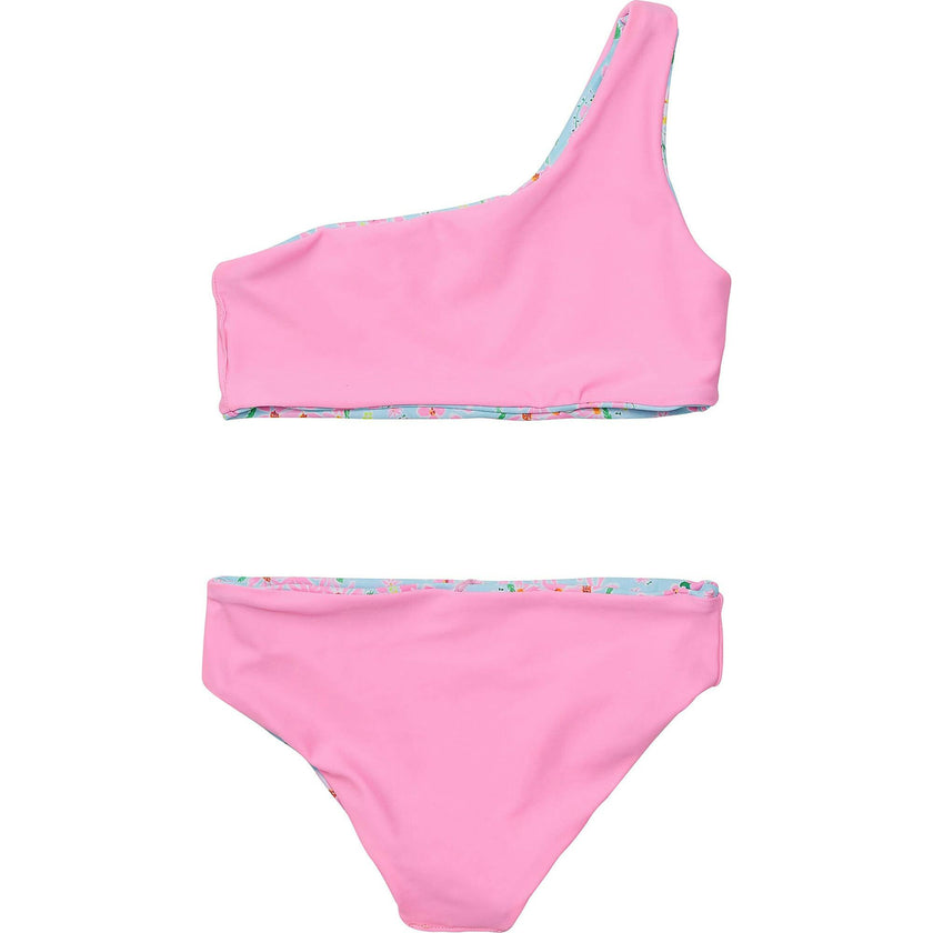 Daisy Chain One Shoulder Reversible Bikini
