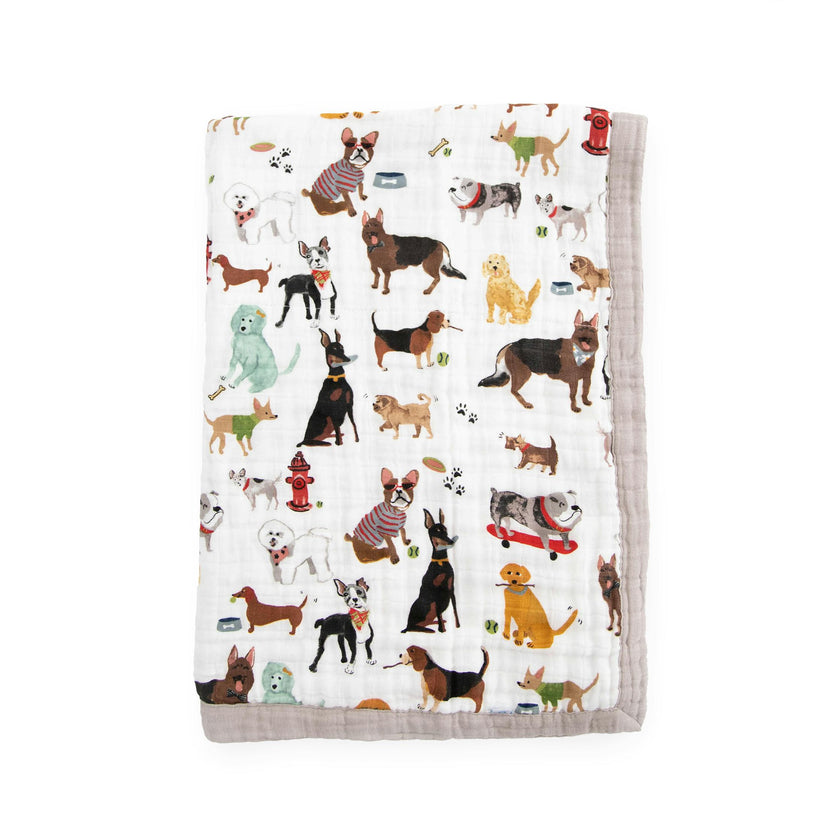 Cotton Muslin Baby Quilt - Woof