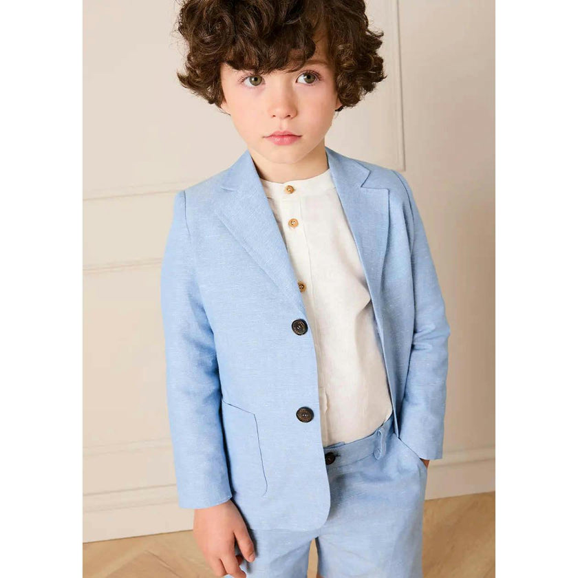 Plain Patch Pocket Blazer in Sky Blue (4- 10yrs)
