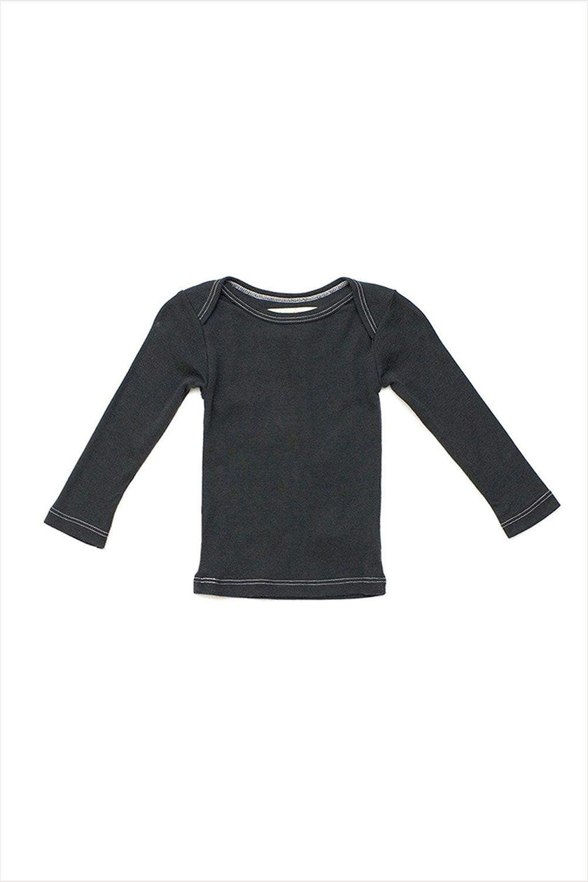 Lap Shoulder Tee Long Sleeve Charcoal