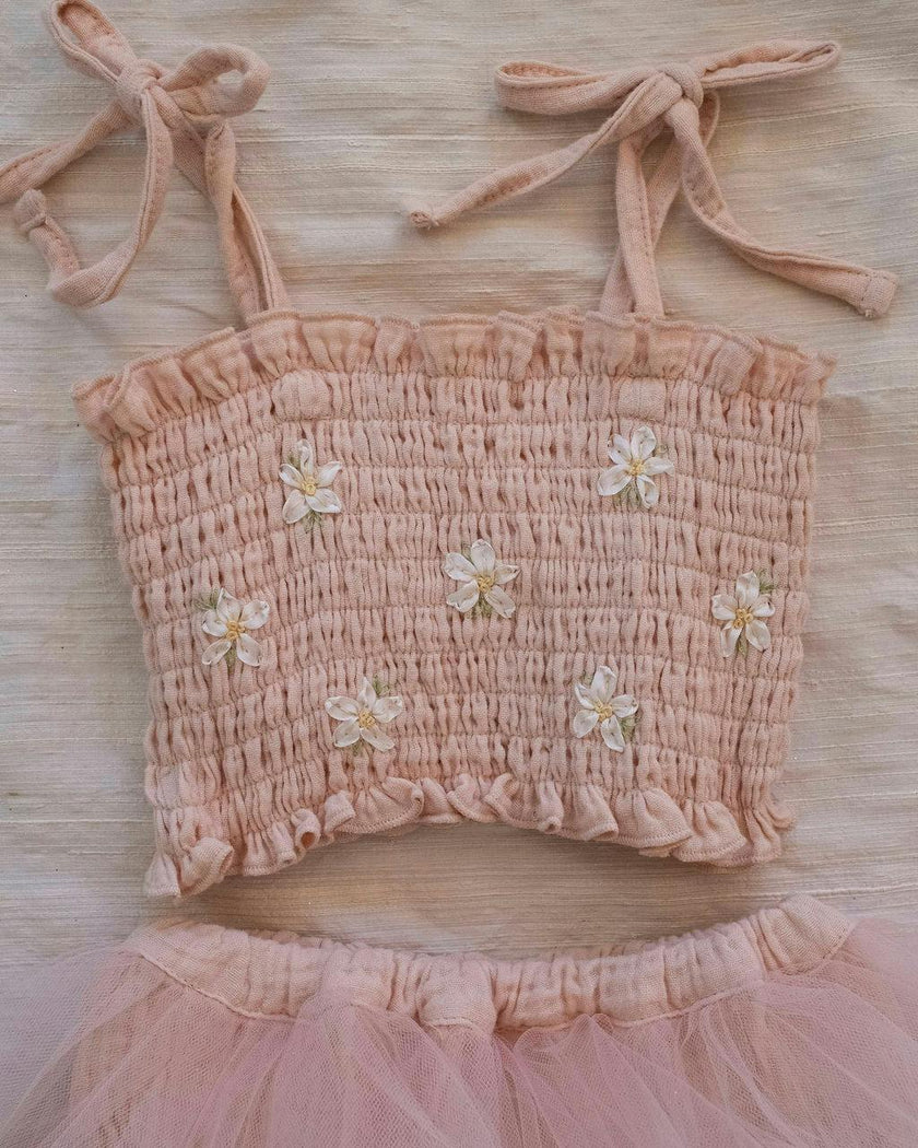 Daisies Tutu Set in Melon Pink