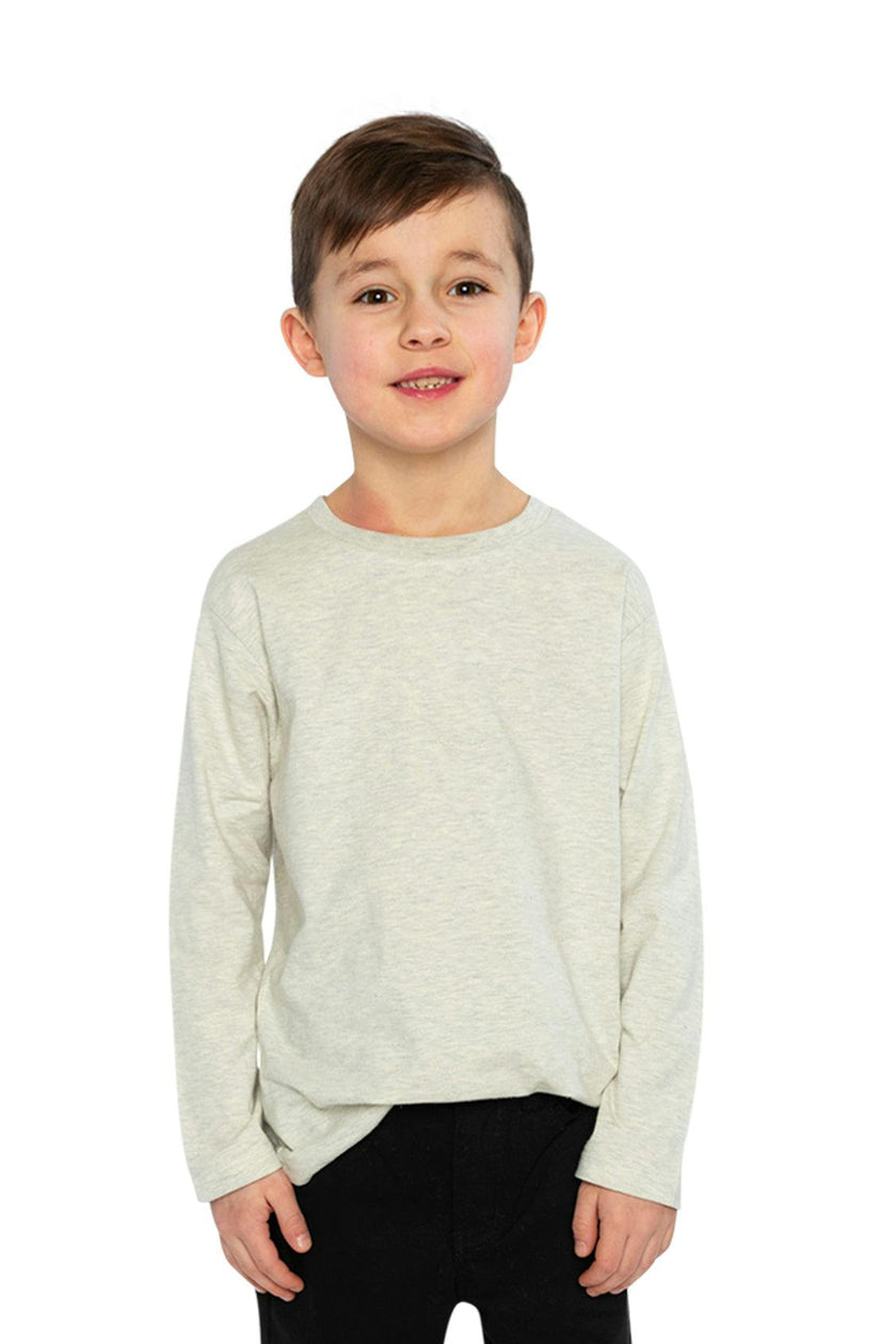 Organic Cotton Long Sleeve T-Shirt Heather Grey