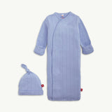 Wisteria Pointelle Magnetic Gown + Hat Set