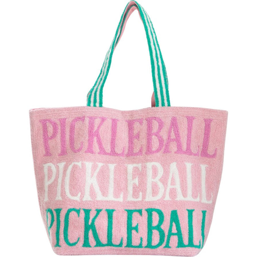 Pickleball Social Club Large Embroidered Tote Bag