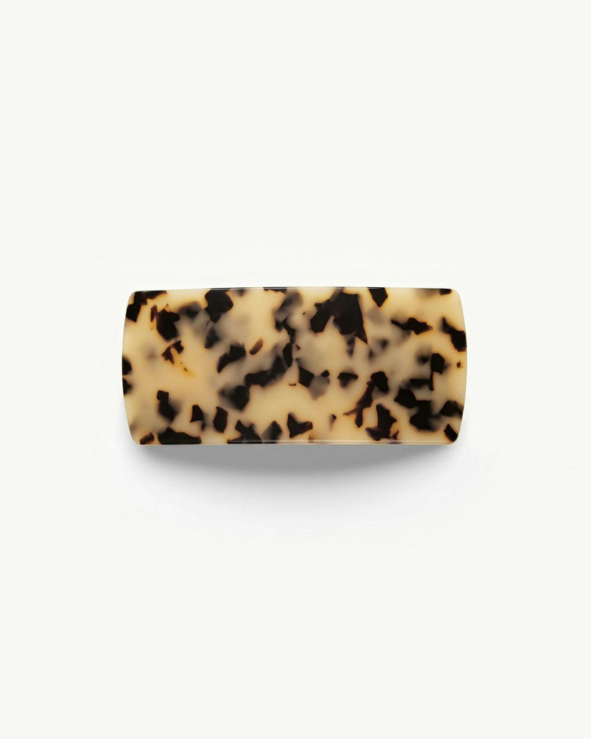 Jumbo Box Barrette in Blonde Tortoise