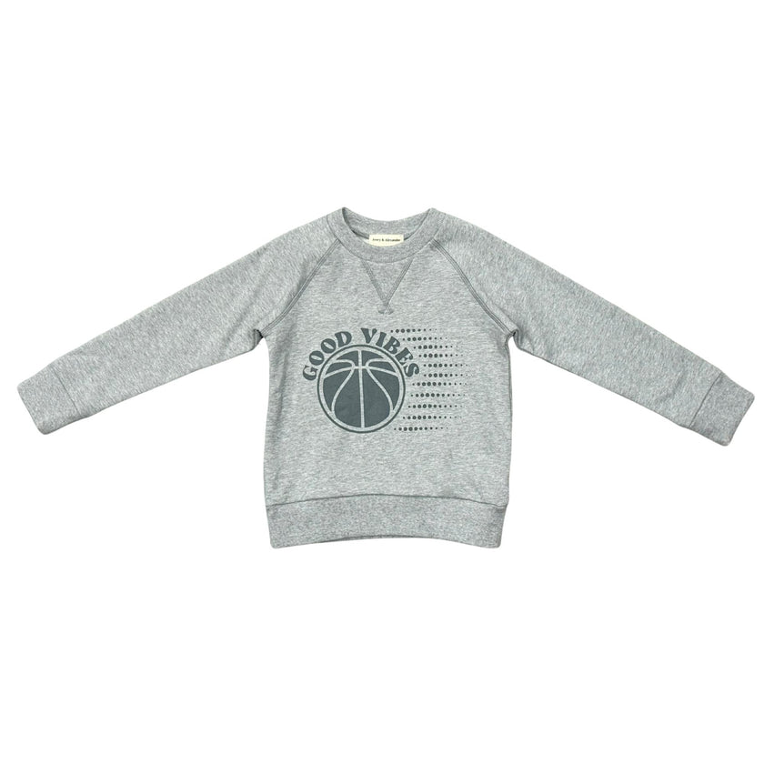 Boys Raglan Sleeve Sweatshirt in Good Vibes