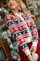 Cornelia Cardigan in Festive Fair Isle