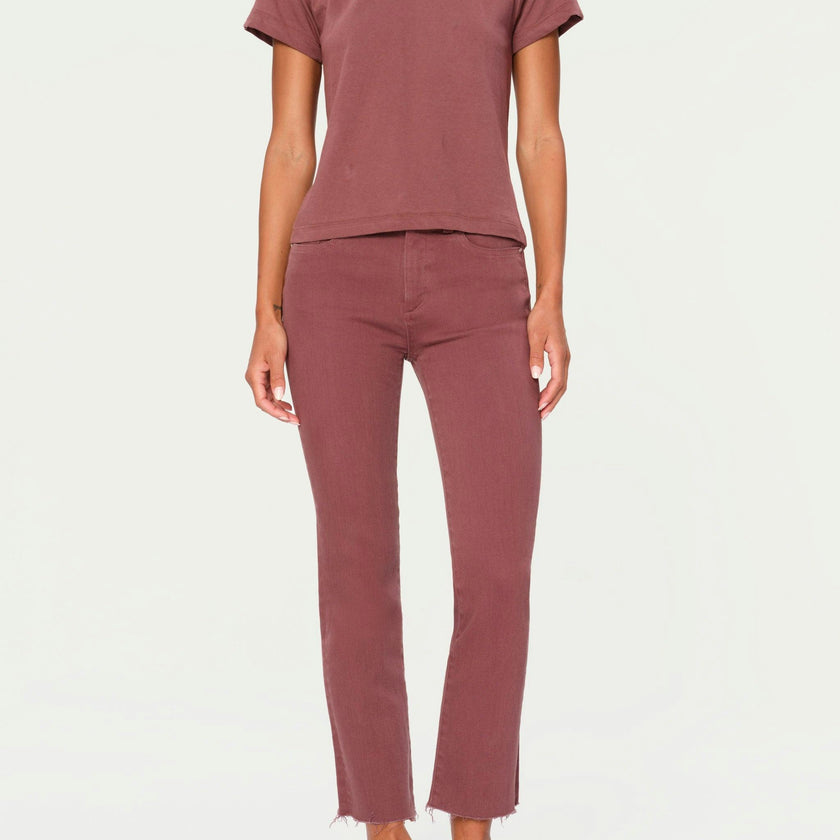 Mara Straight Mid Rise Instasculpt™ Ankle Jeans | Dried Rose