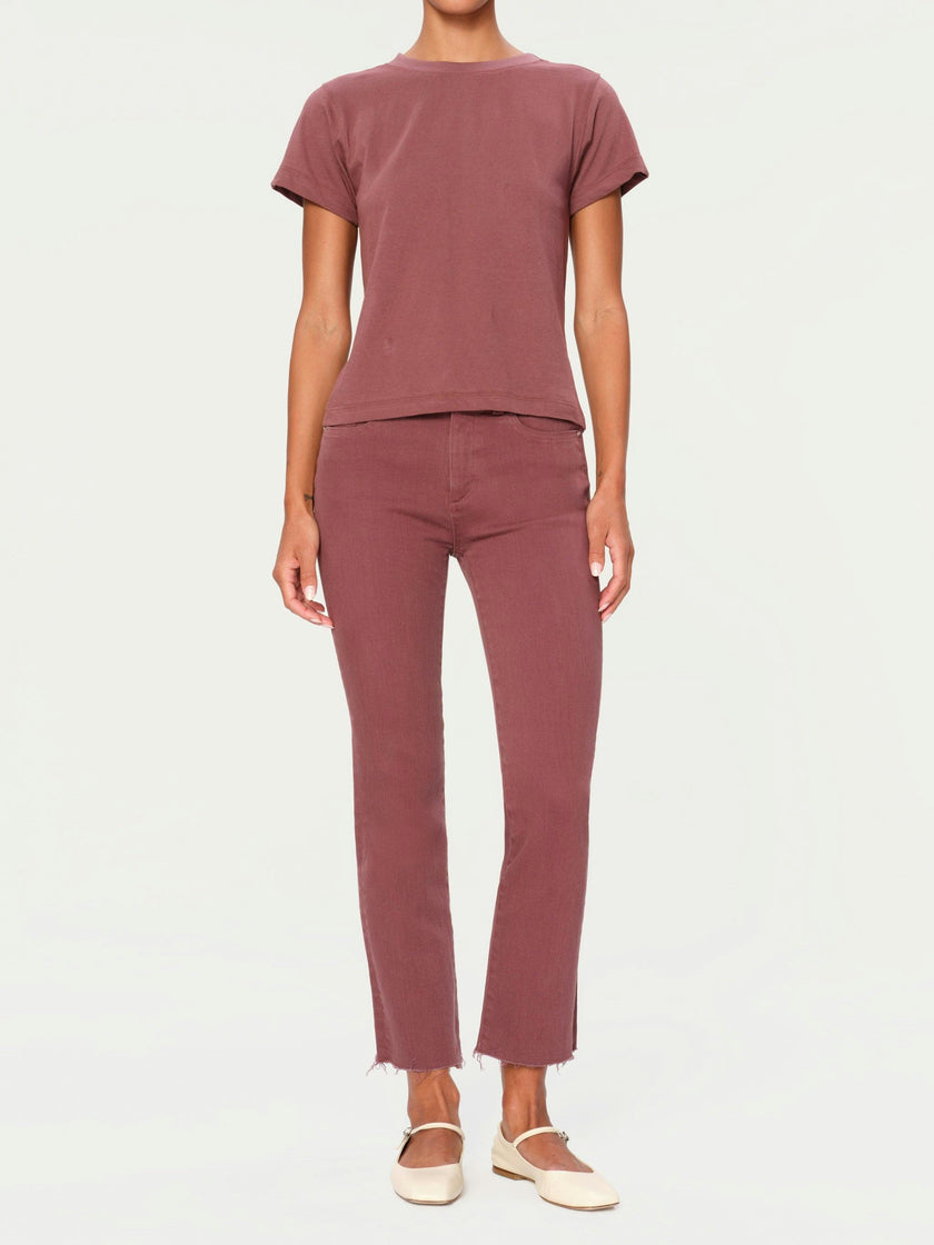 Mara Straight Mid Rise Instasculpt™ Ankle Jeans | Dried Rose