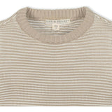 Organic Long Sleeve Crewneck Pullover Sweater, Beige