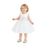 White Elarisse Floral Waist Dress