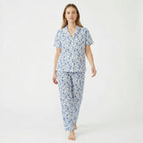 Porcelain Vine Short Sleeve & Pants Bamboo Women's Pajama Set
