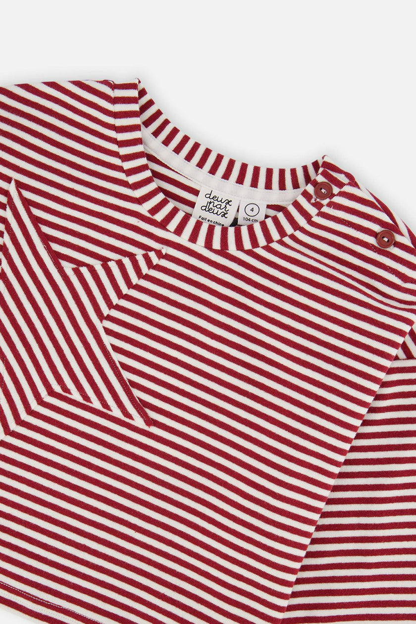 Soft Jersey Top Red And White Stripes