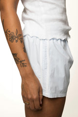 Striped Poplin Shorts