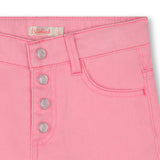 Pink Pop Denim Sequin Pocket Shorts