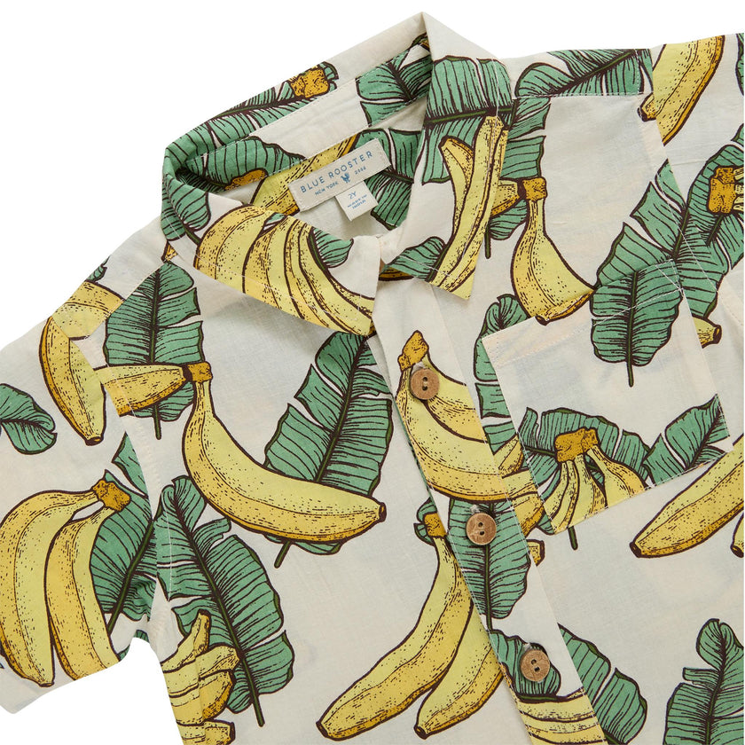 Baby Boys Jack Shirt - Banana Leaves