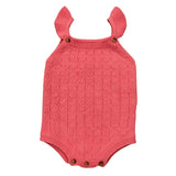 Baby Girl Knit Sweater Bodysuit in Strawberry Ice