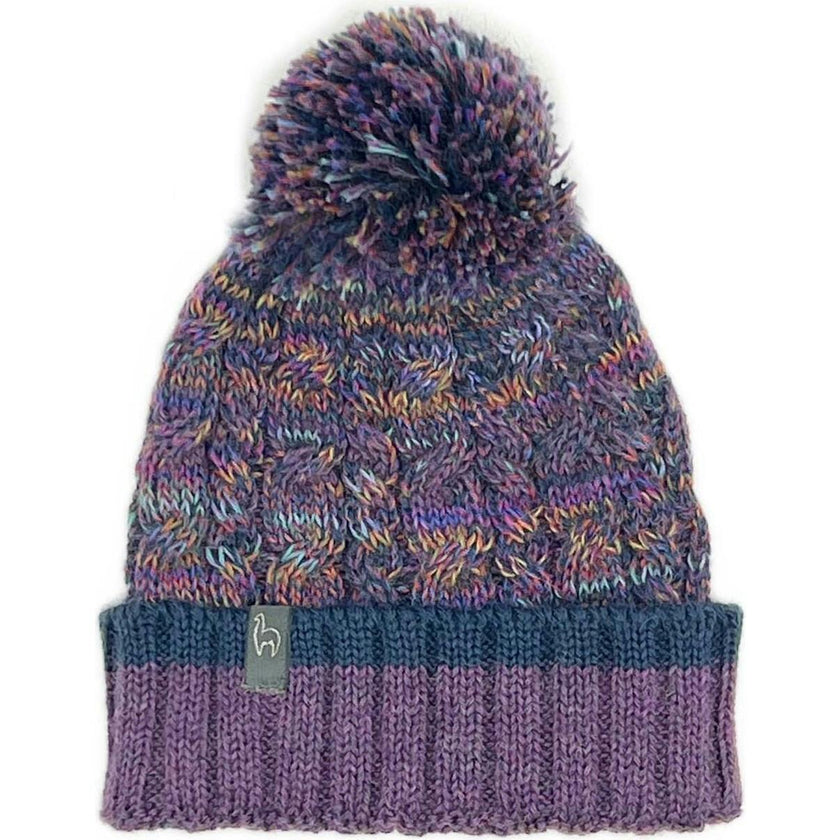 Kids Braided Pom Pom Beanie