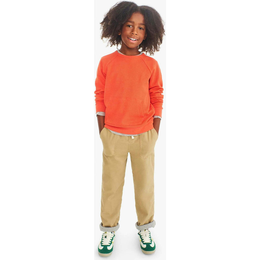 Kids heathered waffle pocket tee