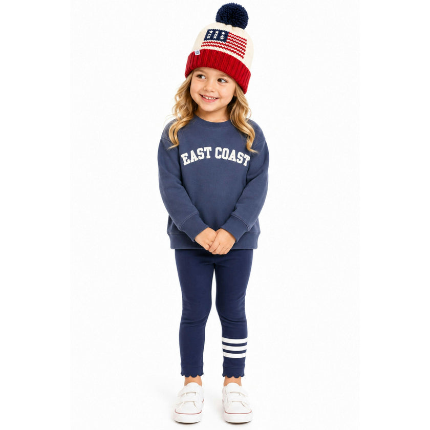 American Flag Bobble Hat