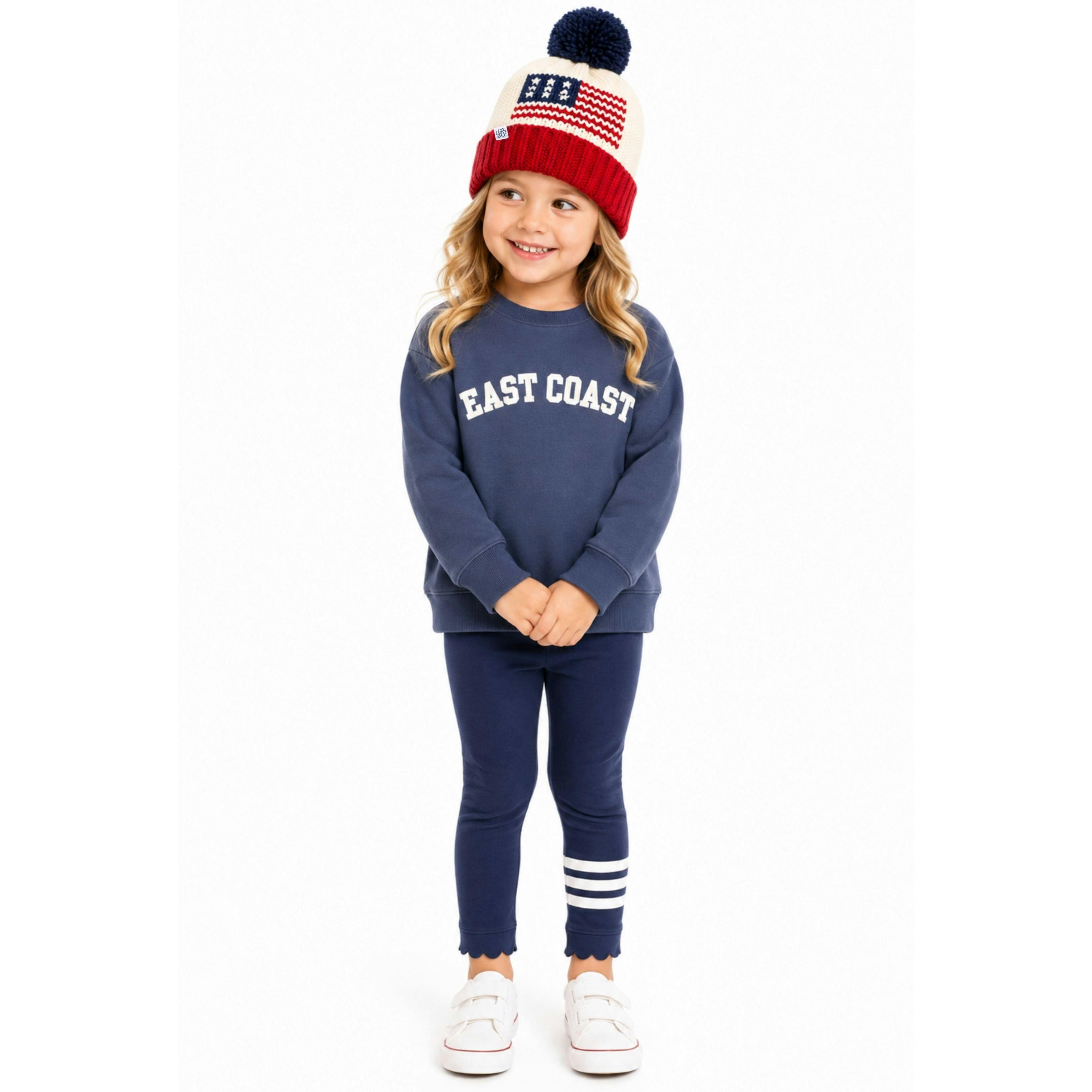 American Flag Bobble Hat