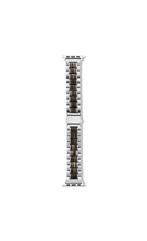 Apple Watch Band Silver in Black Pearl