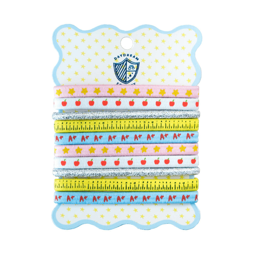 Smarty Pants Printed Pack of 10 Hair Tie Set