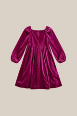 Mini Jewel Dress in Merry Magenta Velvet